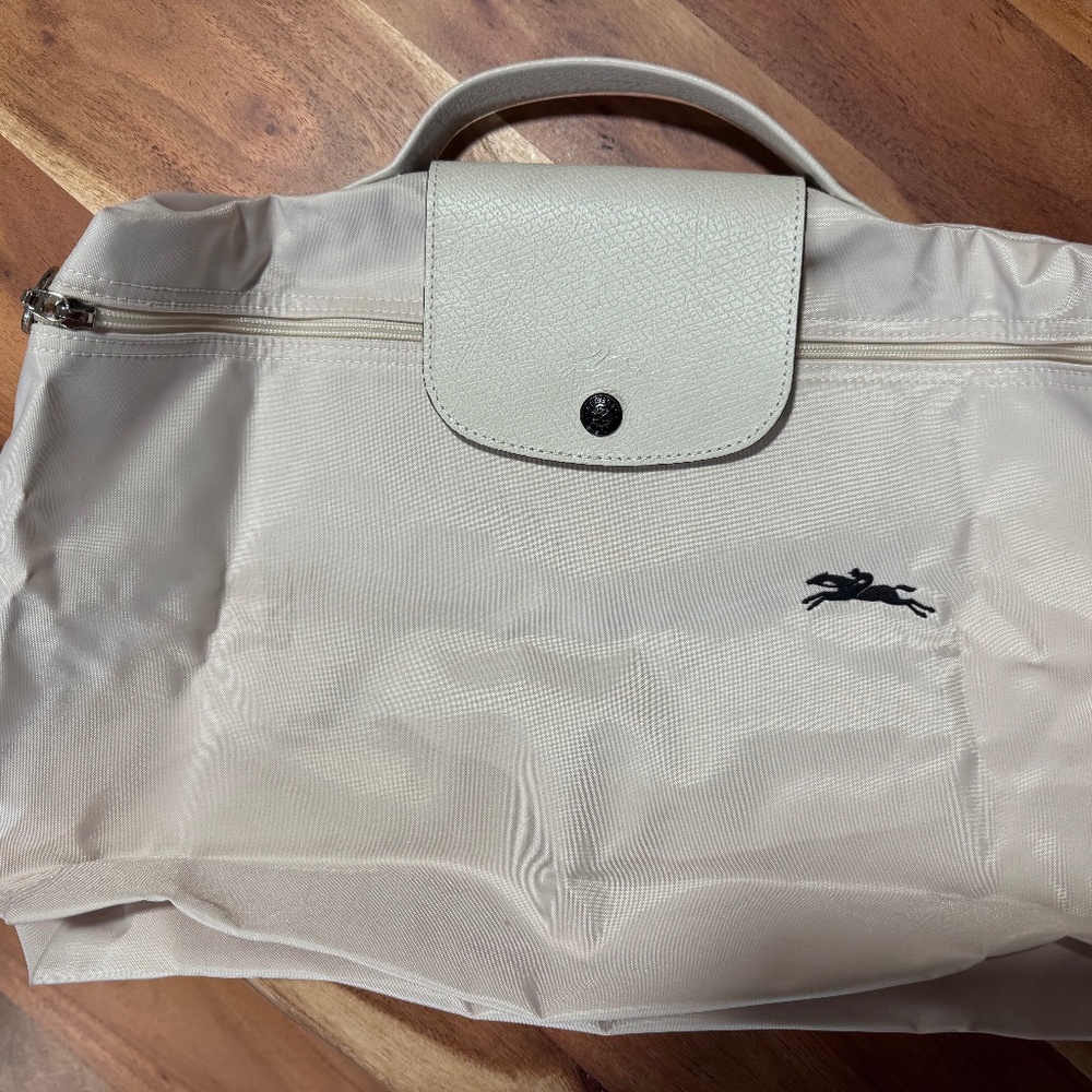 Longchamp La Pilage Tote- beige embroidered logo - Picture 3 of 8